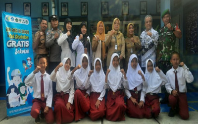 Launching CKG untuk anak sekolah di MIM Semampir bersama Puskesmas Banjarnegara 1